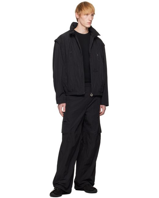 Wooyoungmi Black Nylon Track Jacket for men
