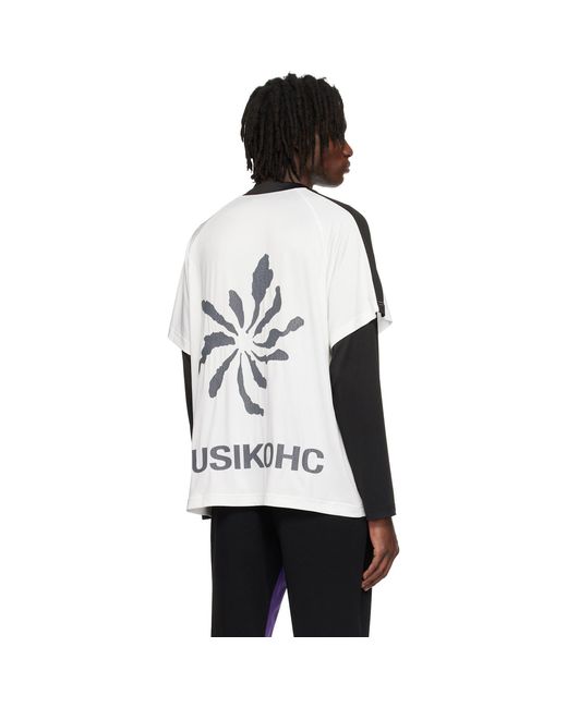 Kusikohc Black Baseball Long Sleeve Top for men