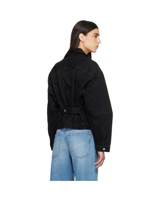 Jacquemus Black Le Paysan 'The De-Nîmes' Denim Jacket