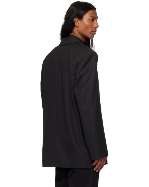Louis-Gabriel Nouchi Black Single-Breasted Oversized Blazer for men