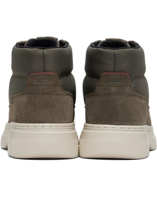 HUGO Black Khaki Hybrid Sneakers for men