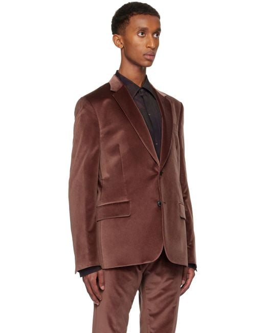 Paul Smith Burgundy The Soho Blazer in Brown for Men Lyst Canada