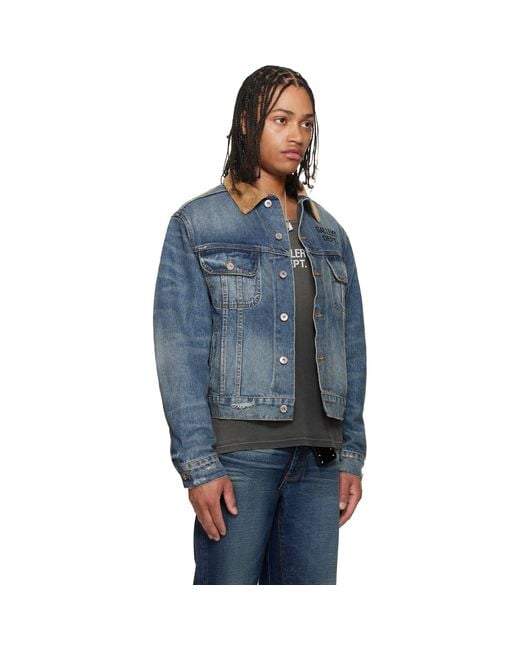 GALLERY DEPT. Blue Santa Fe Denim Trucker Jacket for men
