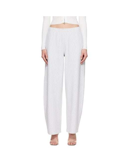 Alexander Wang White Crystal Mid-Rise Relaxed Sweatpants
