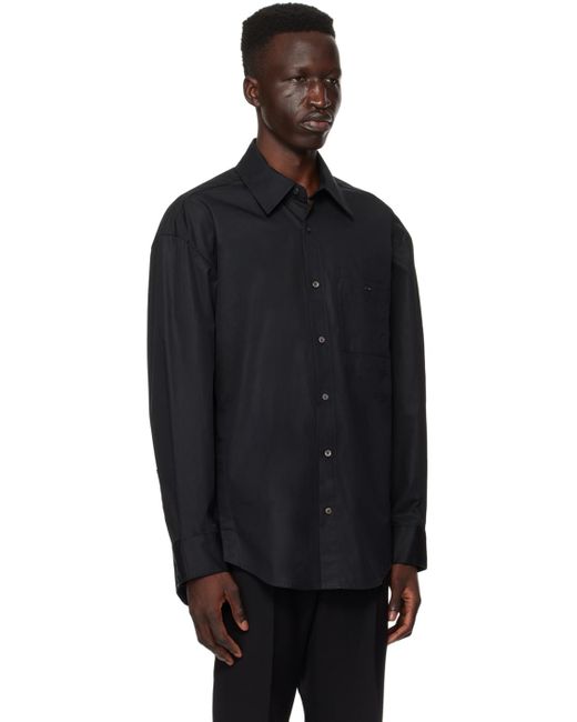 Chemise noire à logo imprimé Wooyoungmi pour homme en coloris Black