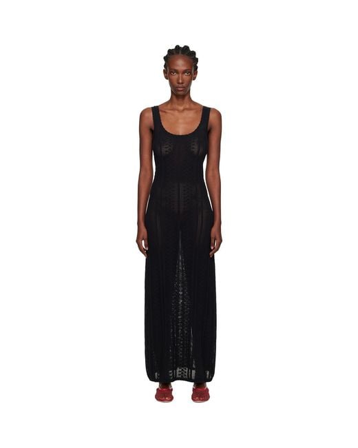 Holzweiler Black Tine Crochet Maxi Dress
