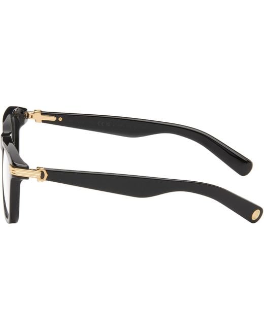 Cartier Black Premiare Rectangular Acetate Glasses