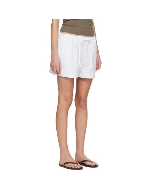 Matteau White Relaxed Shorts