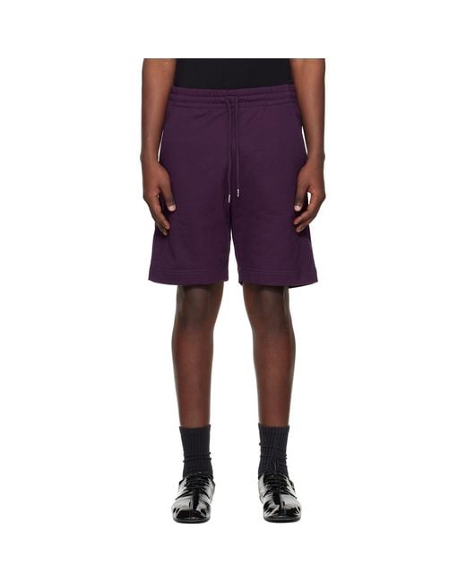 Dries Van Noten Purple Drawstring Shorts for men