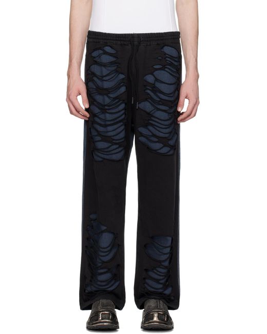 DIESEL Blue & Black Distressed Jeans for men