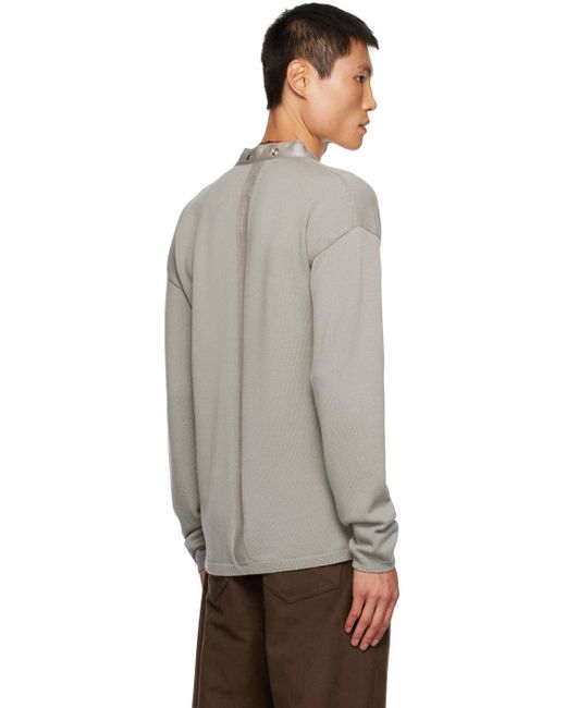 Rick Owens Gray Off-white Peter Cardigan for men