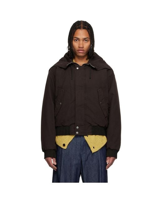 Dries Van Noten Black Garment-Dyed Jacket for men