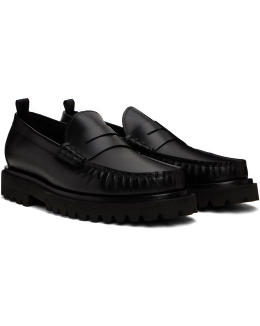 Officine Creative Black 001 Penny Loafers for men