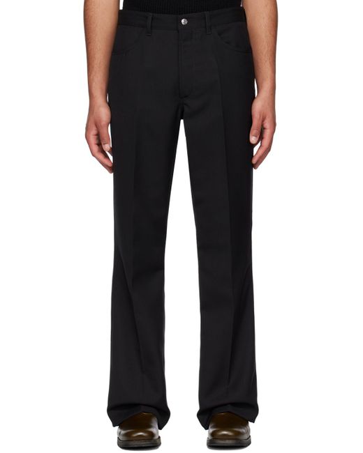 Second/Layer Black Valluco Trousers for men