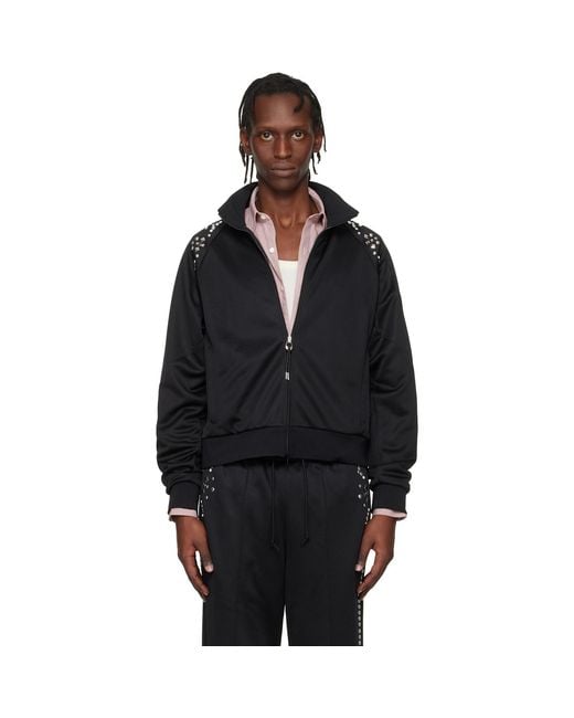 Toga Virilis Black Jersey Track Jacket for men