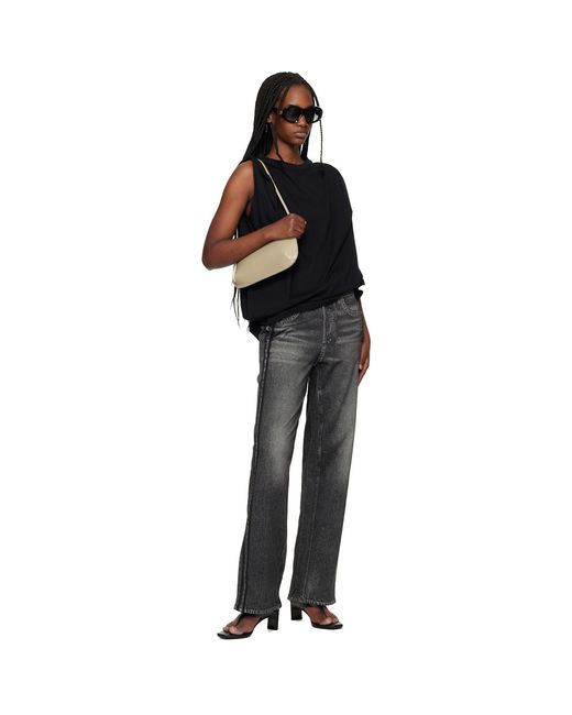 Rag & Bone Black Miramar Wide-Leg Track Pants