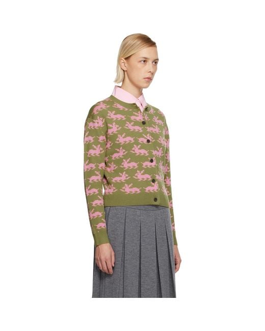 Sandy Liang Multicolor Khaki & Bouchette Cardigan
