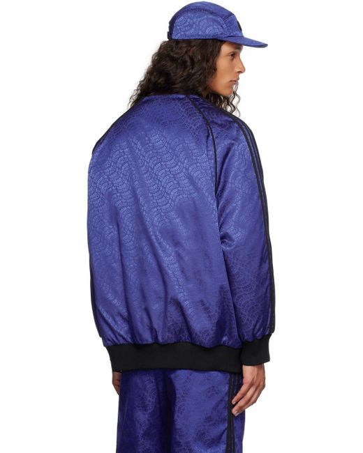 Moncler Genius Moncler X Adidas Originals Blue Seelos Down Bomber Jacket for men