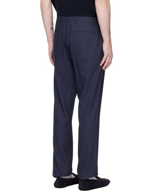 PS by Paul Smith Blue Check Trousers for men