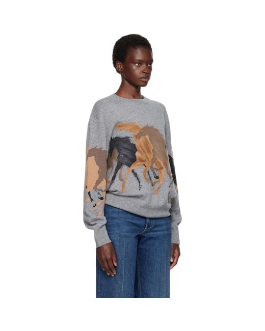 Stella McCartney Blue Racing Horses Sweater