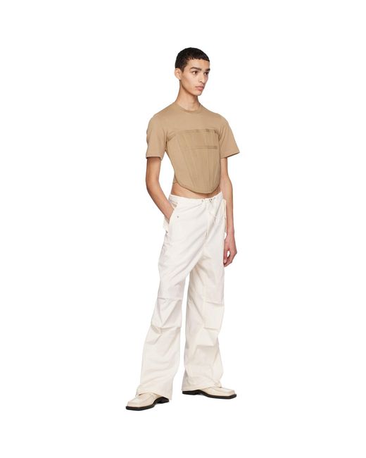 Dion Lee Green Corset T-Shirt for men