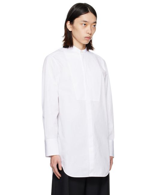 Chemise blanche à plastron Jil Sander pour homme en coloris White