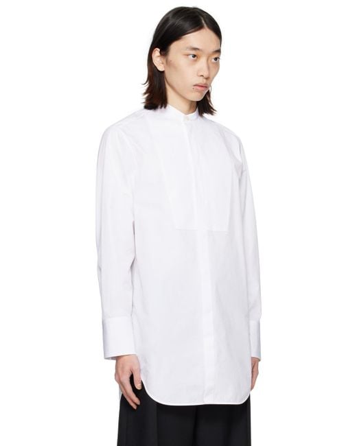 Jil Sander White Plastron Shirt for men