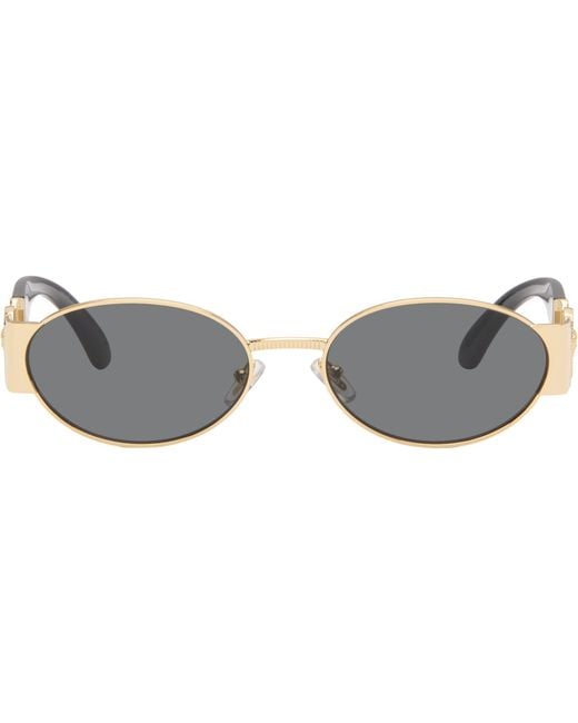 Versace Gray Medusa Biggie Sunglasses for men