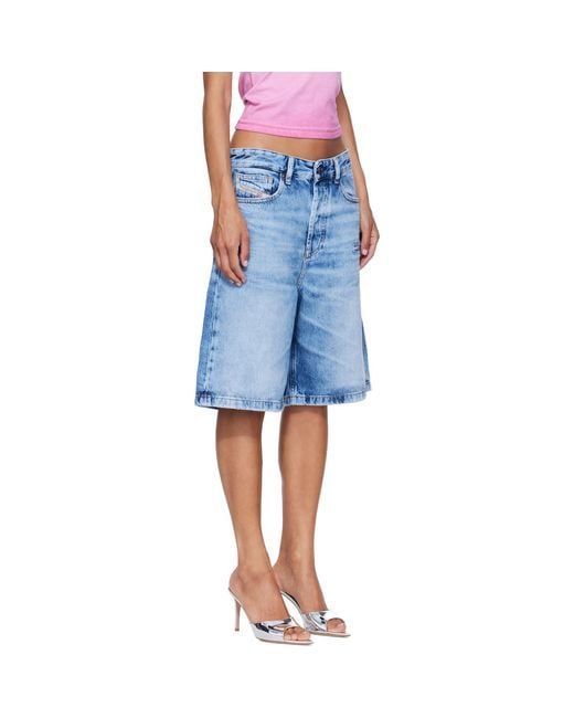 DIESEL Blue Relaxed Fluid Denim Shorts