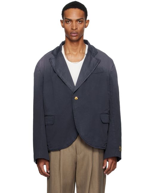 Willy Chavarria Box Cutter Blazer in Blue for Men | Lyst
