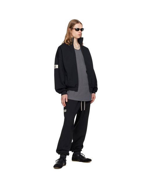 Fear Of God Black Logo Patch Track Jacket for men
