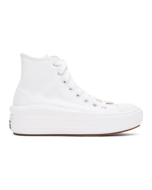 Converse Canvas Chuck Taylor All Star Move Platform High Top Casual Sneakers in Black/Natural 