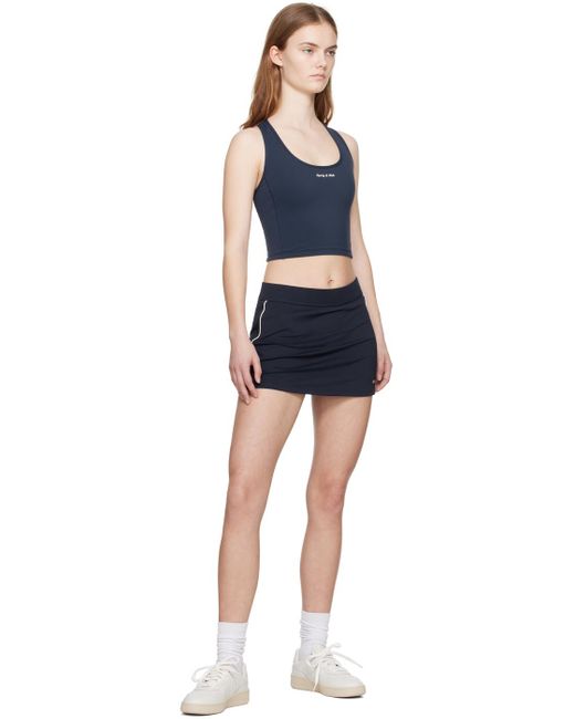 Sporty & Rich Black Piping Sport Skirt