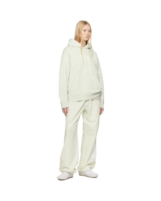MM6 by Maison Margiela White Unbrushed Sweat Jersey Lounge Pants