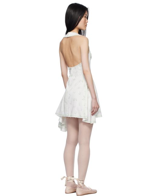 YUHAN WANG Black Ssense Exclusive Print Denim Minidress