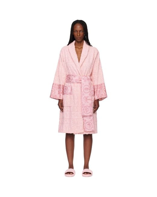 Versace Pink 'I Heart Baroque' Bathrobe
