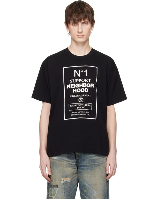 メンズ Neighborhood ブラック Nh Ss-15 Tシャツ Black