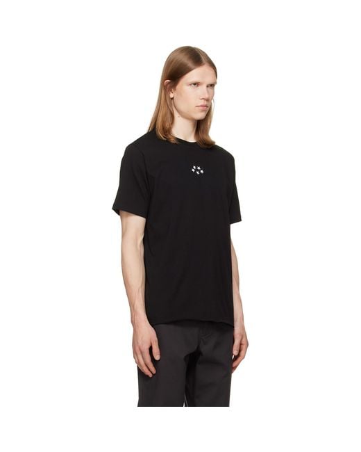 JKEEFER Black Five Stars T-Shirt for men
