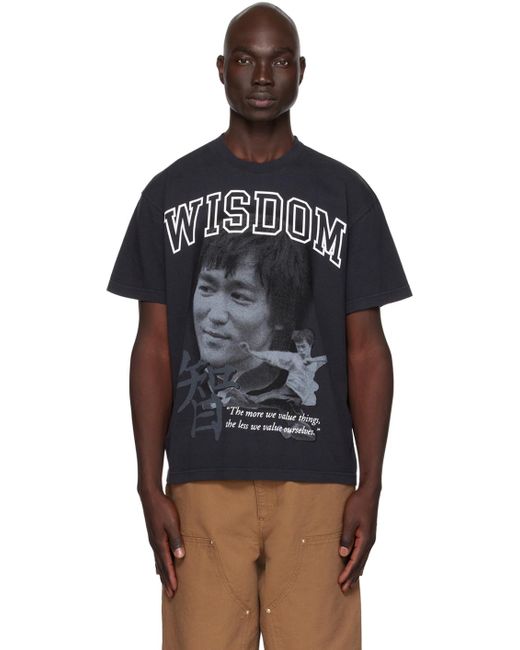 AWAKE NY Black 'wisdom' T-shirt for men