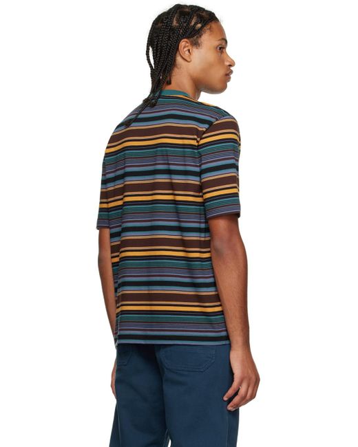PS by Paul Smith Black Multicolor Stripe T-shirt for men