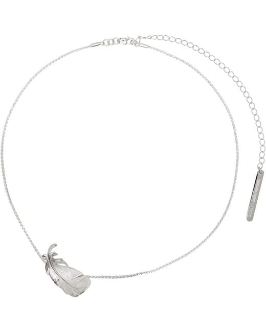 ShuShu/Tong Metallic Yvmin Edition Metal Curly Feather Thin Necklace