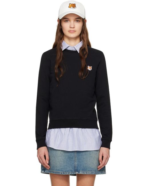Maison Kitsuné フォックスヘッド スウェットシャツ Black