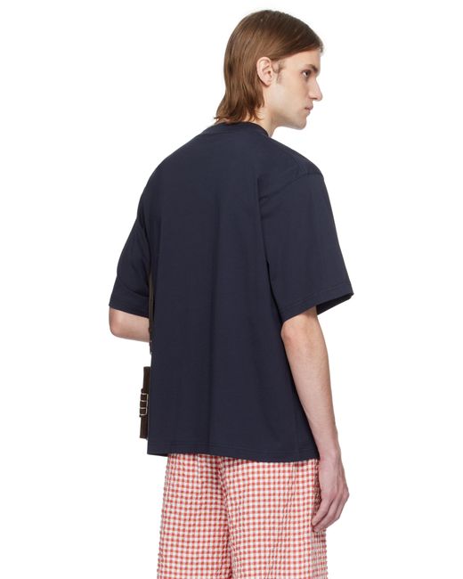メンズ Marni ネイビー Mini Logo Tシャツ Blue