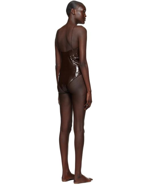 Oseree Black Brown Balconette Swimsuit