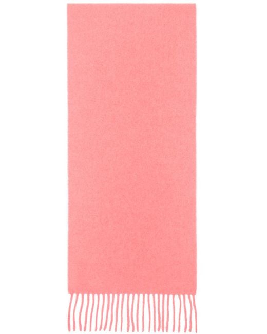 Acne Pink Fringed Scarf for men