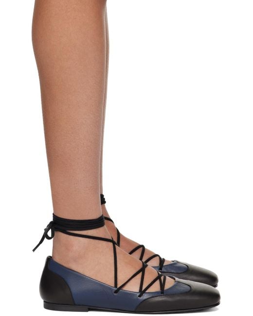 Molly Goddard Brown Helena Ballerina Flats