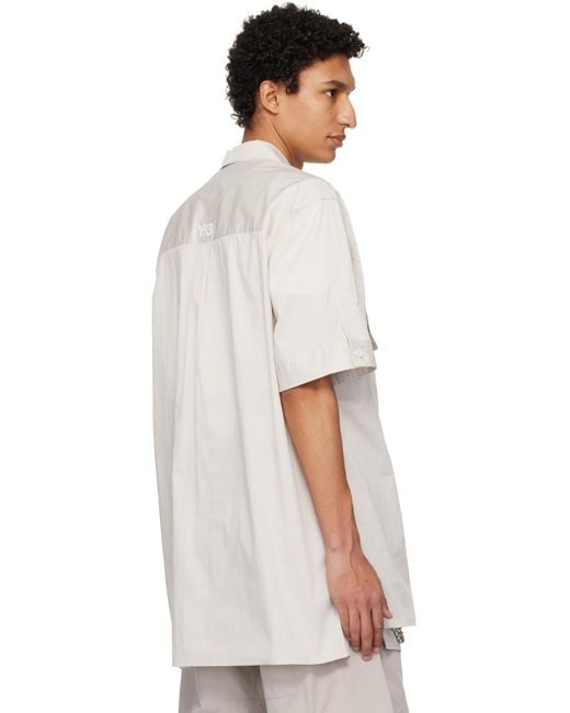 メンズ Y-3 グレー Ut 半袖シャツ White