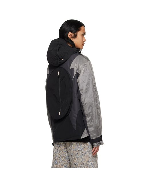 Kusikohc Black Paneled Jacket for men