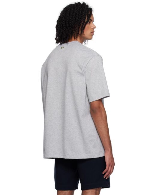 Lacoste Black Gray Graphic T-shirt for men
