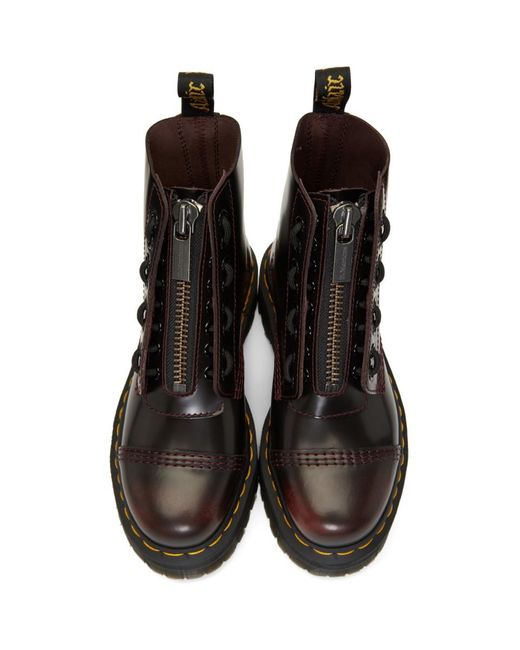 Dr. Martens Burgundy Sinclair Boots in Black | Lyst